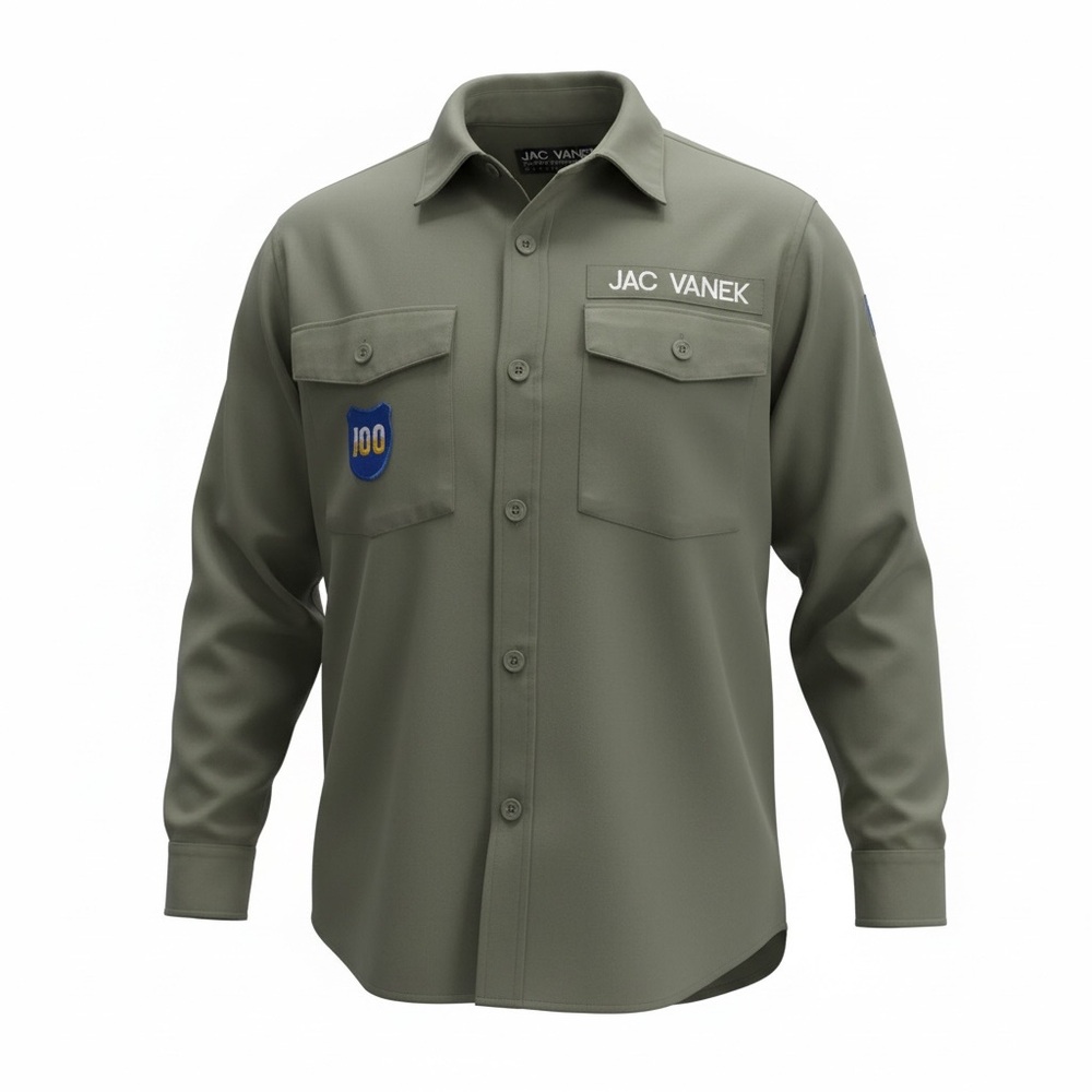 Jac Vanek Dark Green Men's Shirt Jacket